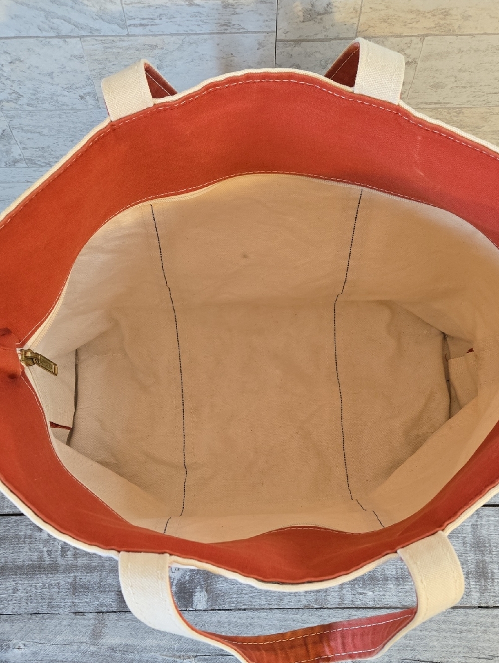 L.L. Bean Vintage Boat And Tote Canvas Bag XL Zipper Closure - Picture 3 of 11
